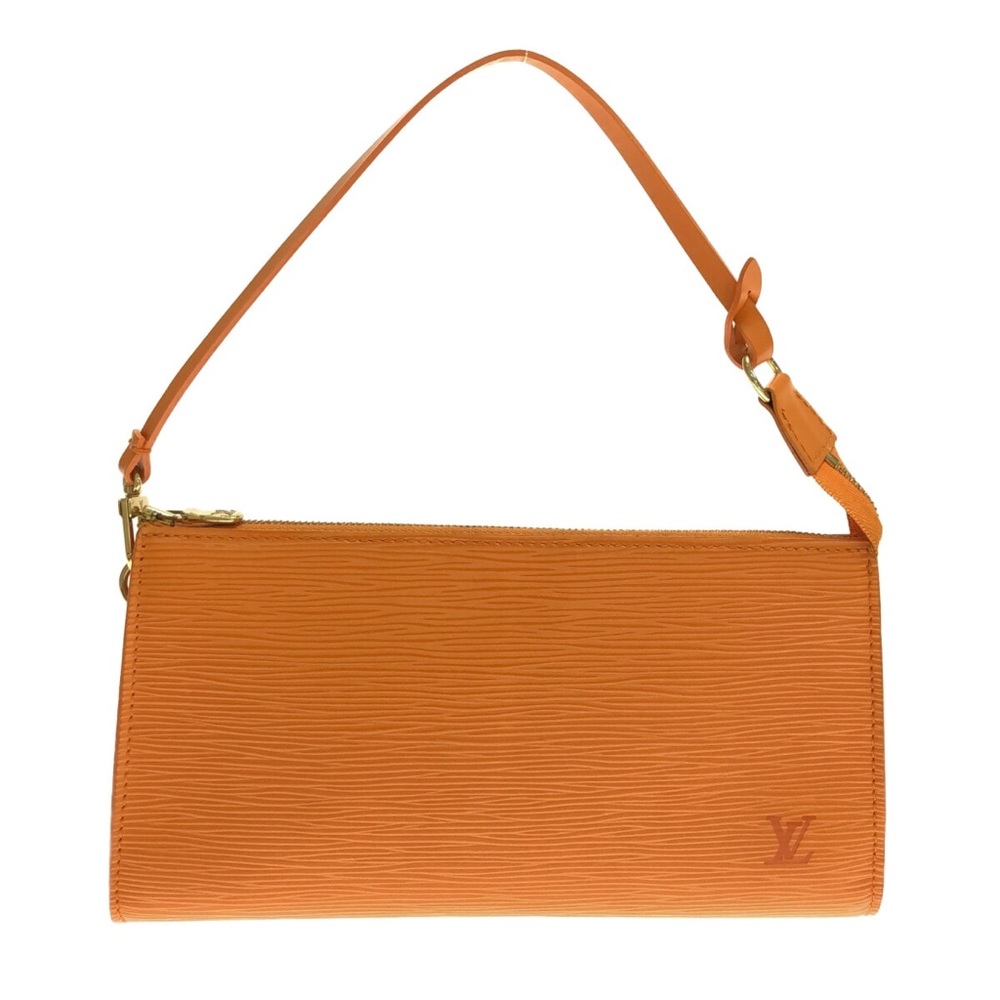 LOUIS VUITTON Orange Epi Leather Pouchette Shoulder Bag.